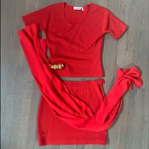 GianFranco Ferre women’s suit with a scarf